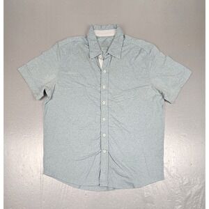 The Normal Brand Active Puremeso Shirt Mens XL Green Button Down Casual
